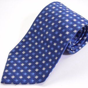Burberry Blue Multicolor Mens 100% Silk Necktie